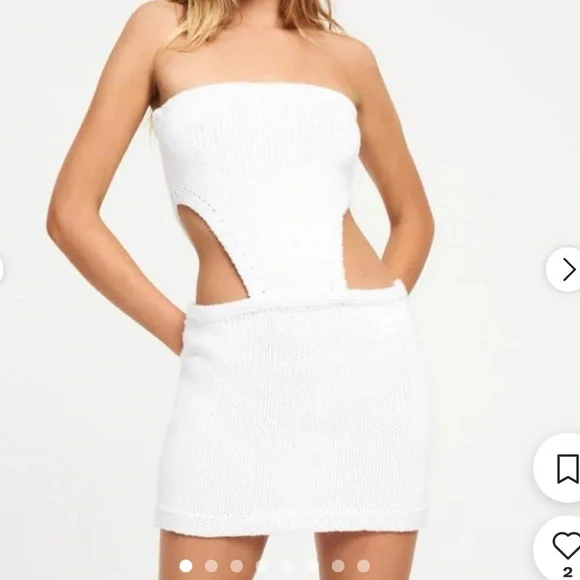 Dresses | Boutique White Cute Out Dress | Poshmark